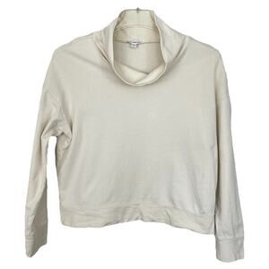 Standard James Perse Cowl Neck Top Womens Size 3 Ivory French Terry Loungewear